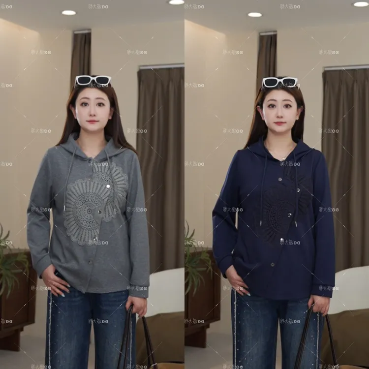 【秋款上新】PDM22543秋季新款正肩显瘦设计感新中式大码女装上衣