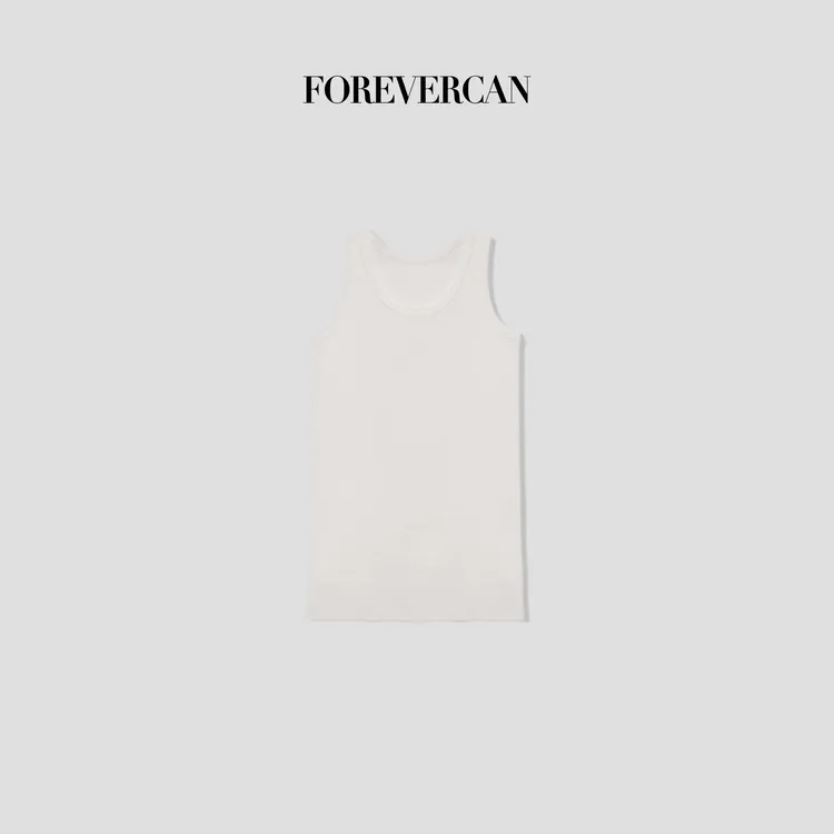FOREVERCAN“独白”大王款100棉极简百搭厚织背心裙MY4197