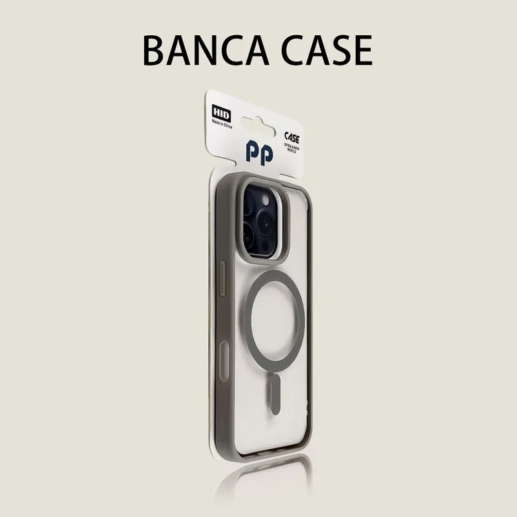 BANCA磨砂肤感磁吸适用iPhone16promax苹果15手机壳14/13透明12男