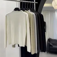 半高领打底～净色半高领简约显瘦内搭正肩打底针织