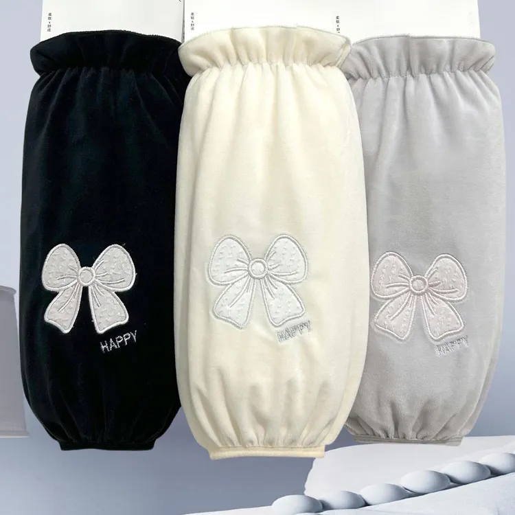 加宽加大羽绒服袖套女秋冬办公室防脏套袖学生上班防污护袖口袖