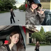 Tt Babe 【公主日记】2025 反季热卖短款兔毛一体外套