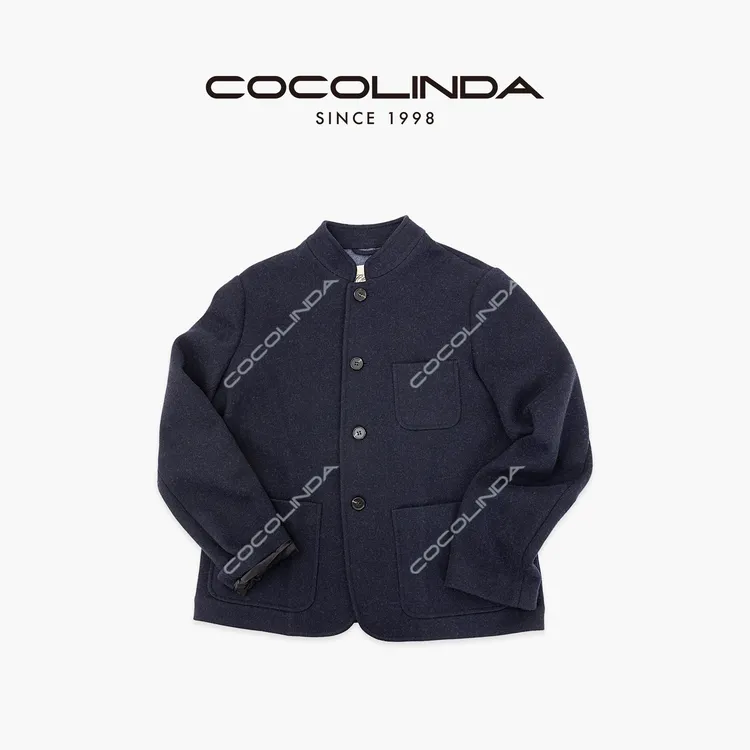 COCOLINDA|绵羊毛中式复古立领老钱风加厚冬款面料短款外套C3628