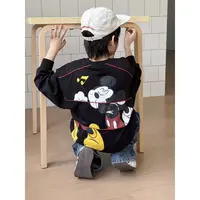 秋装韩版时尚后背错位卡通印花儿童长袖休闲宽松男女童卫衣百搭