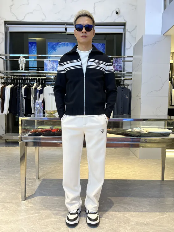 LAIKETLUO莱克特罗男士秋冬新款修身翻领时尚羊毛针织夹克