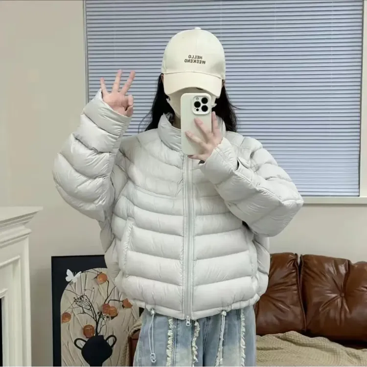 爆款排骨棉服2025女新款秋冬时尚立 领韩版宽松百搭外套泡芙棉服