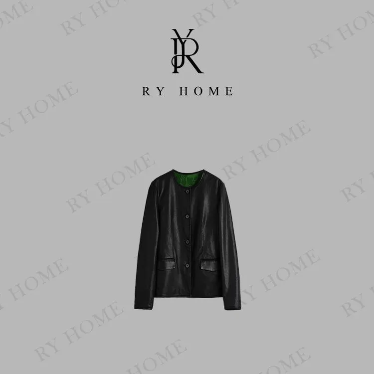 【容雨RYHOME】100绵羊皮双面穿植鞣水洗皮衣外套253W2404
