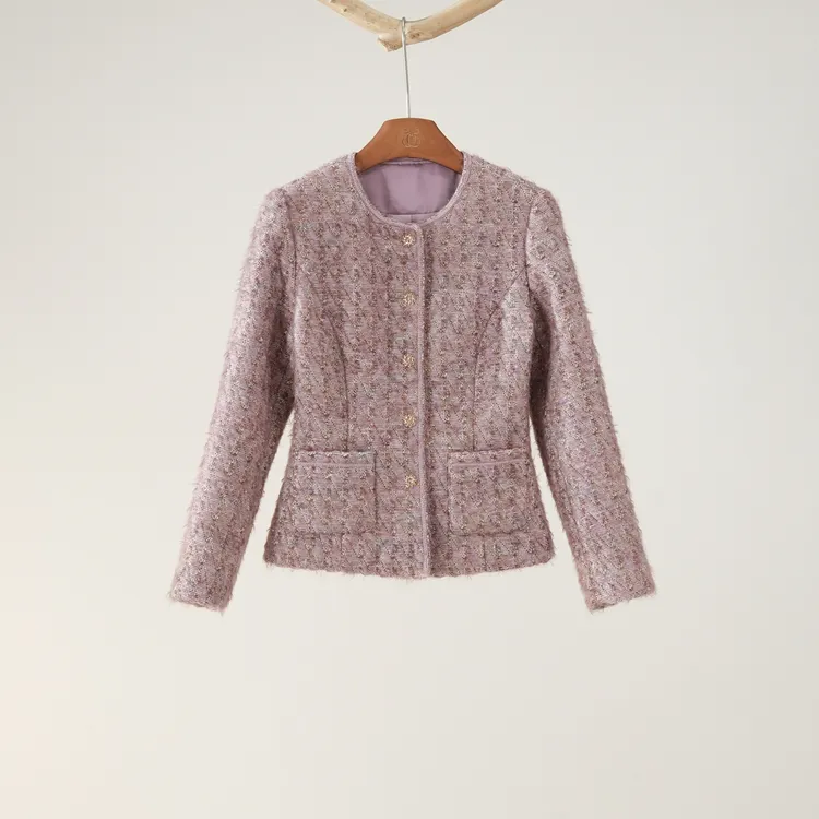 西子/气质优雅小香风粗花呢外套/WTTJ0972