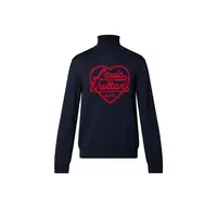 全新未使用 LouisVuitton/路易威登 AC爱心logo刺绣毛衣HMN05W