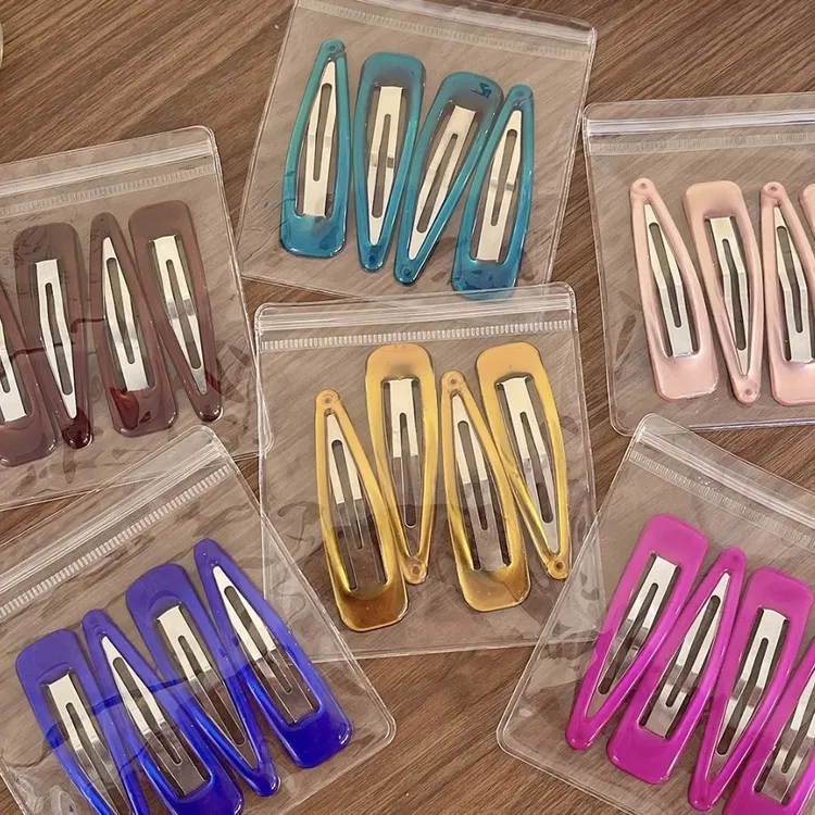 韩国复古四个装水滴三角BB夹简约刘海侧边夹百搭气质发夹套装发饰