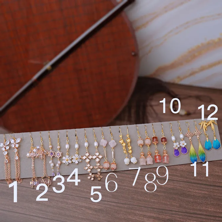 纯铜羽毛耳饰 锦簪阁耳饰专拍手工制作汉服手串饰品慎拍no换no 退