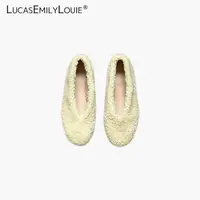 LUCASEMILYLOUIE欢姐0220复古羊羔毛浅口一脚蹬平底毛毛鞋250118
