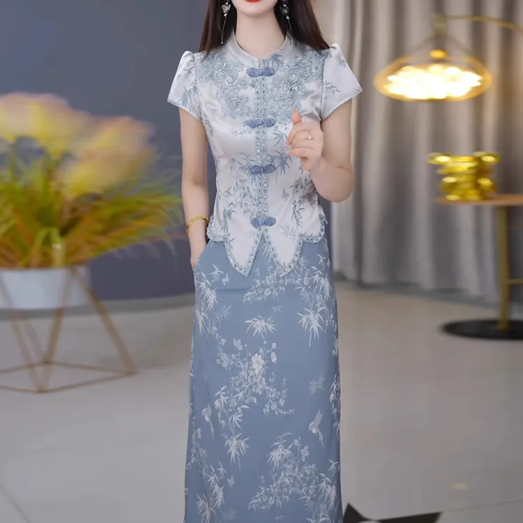 【莫瑞】新中式国风套装连衣裙2025新款女夏今年流行爆款气质两件套