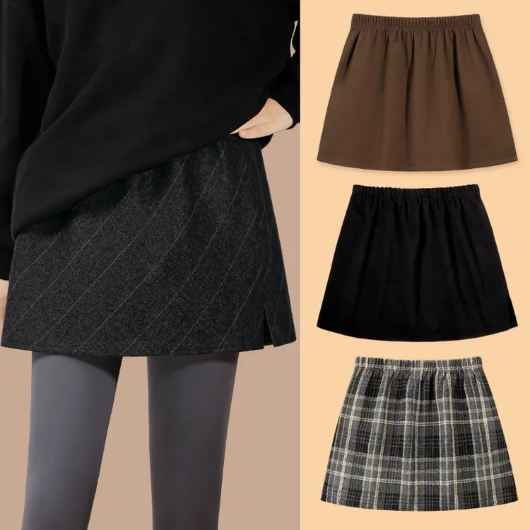 高级秋冬季屁帘女卫衣神器新款下摆遮屁股裙子大码短裙百搭半身裙