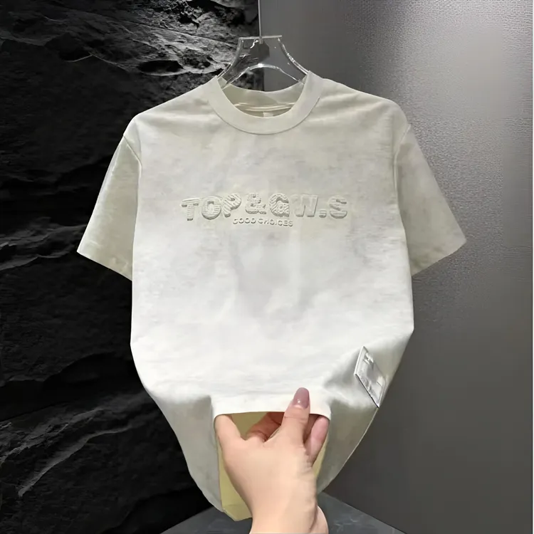 半袖t恤2025早春款休闲时尚韩版潮流宽松圆领百搭男士男式T恤上衣