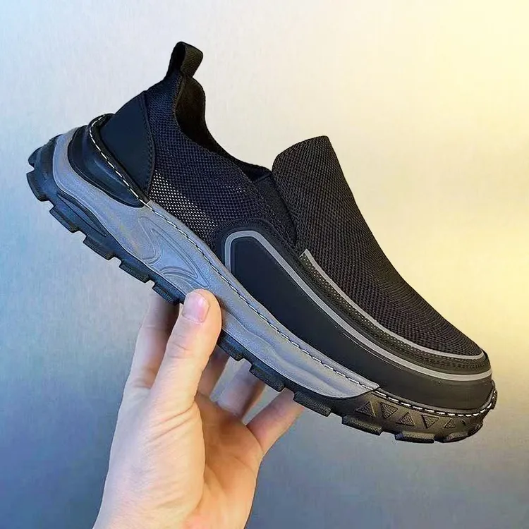 男鞋夏季网面透气运动上班开车一脚蹬镂空网鞋薄款防臭老北京布鞋