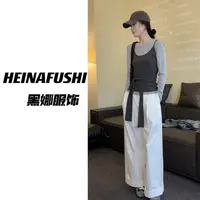 【清仓】韩系宽边阔腿休闲裤80168-1