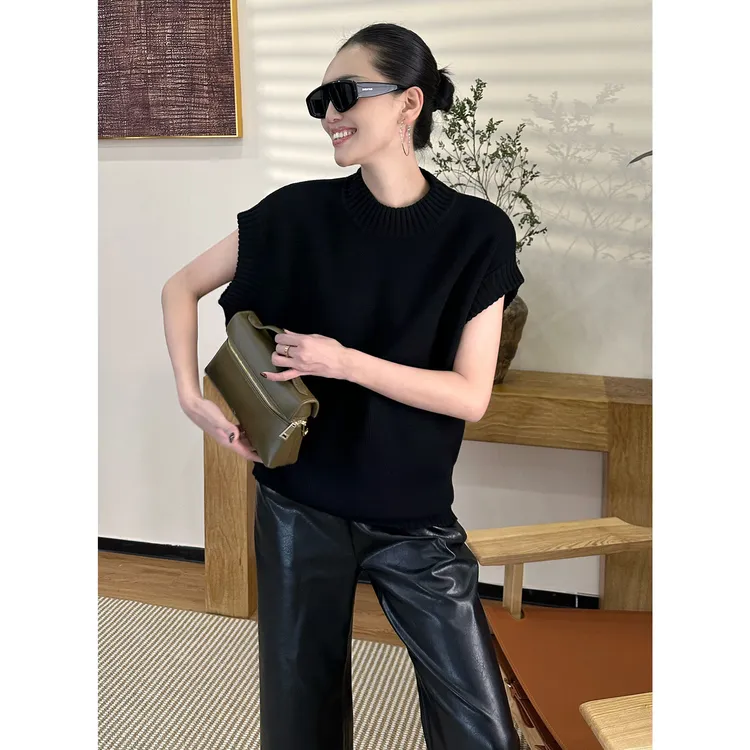 紫紫 B家主理人 5针低领毛衣针织毛衣ZD09SMYL750