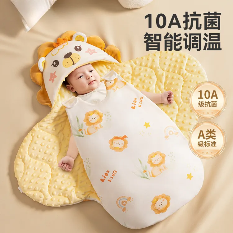 婴儿包被睡袋二合一抱被一体式新生儿被子加厚保暖防惊跳产房包单