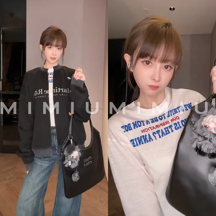【mimius】P 复古百搭字母印花加绒外套+字母印花T恤 G09211