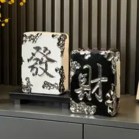 招财进宝麻将陶瓷摆件家用客厅电视柜收银台店铺装饰品开业礼物