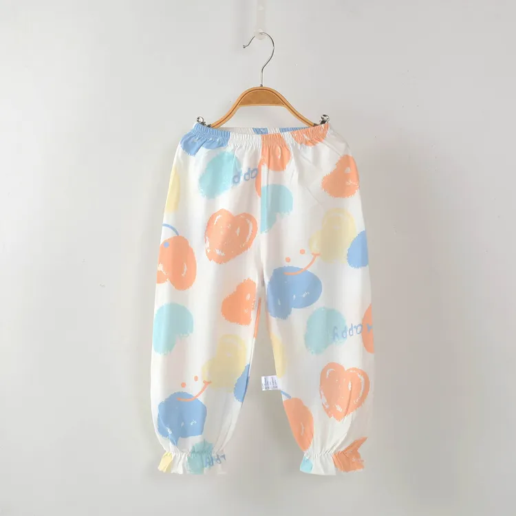 女童花边裤儿童纯棉夏季喇叭裤防蚊裤宝宝睡裤婴儿韩版休闲灯笼裤