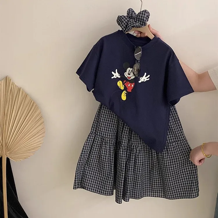 【现货】女童夏装2025新款洋气套装大童短袖T恤儿童夏季半身裙子