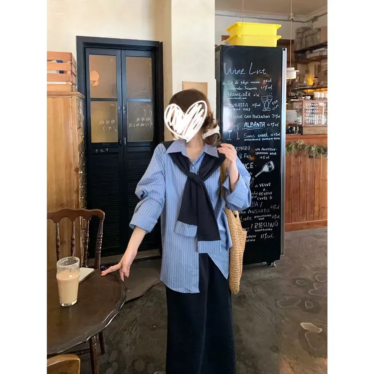 大码女装早秋新款衬衫半身裙轻熟风休闲风学院风时尚套装