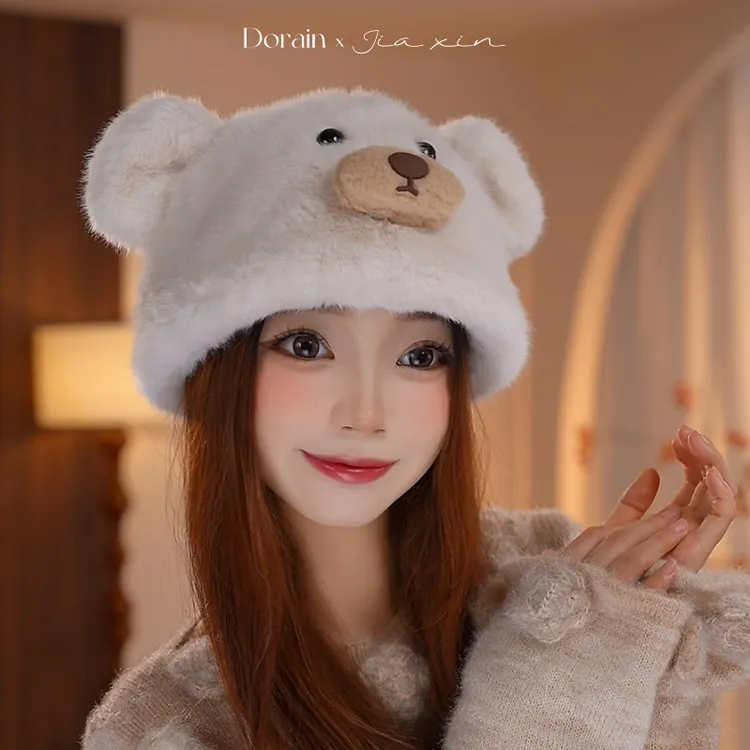 Dorain朵澜2025网红款毛线帽冬季保暖漂亮洋气显脸小帽子