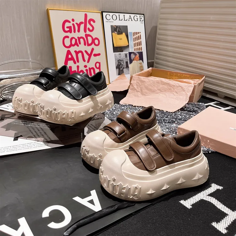 【郑】大头字母星星厚底松糕小个子6cm面包鞋溶解鞋休闲鞋板鞋女鞋