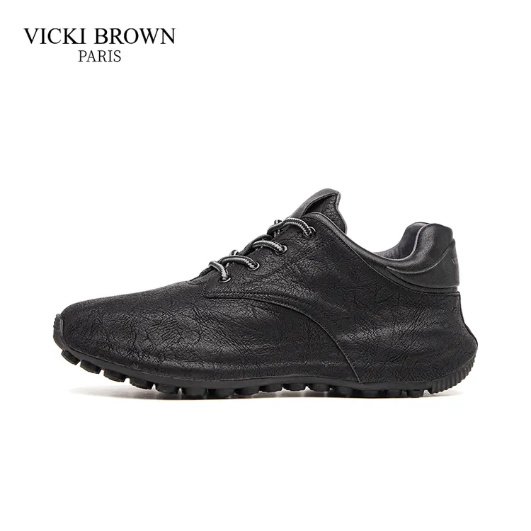 VICKI BROWN秋冬新款男士轻奢户外防滑潮鞋时尚百搭舒适休闲男鞋