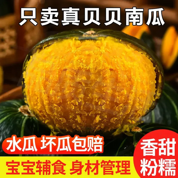 1号贝贝南瓜5斤装粗粮宝宝辅食粉面香甜板栗味小南瓜超大果