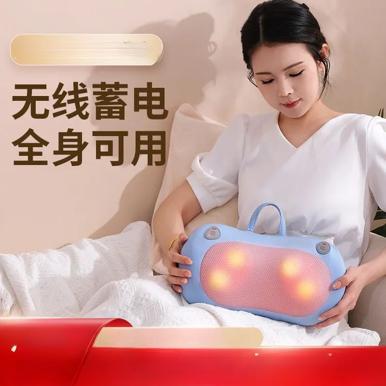 颈椎按摩枕腰部按摩器腰背部全身多功能靠垫揉捏枕家车两用按摩仪