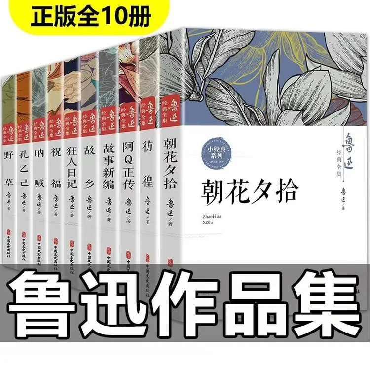鲁迅全集正版原著完整版经典杂文作品集朝花夕拾狂人日记书10册