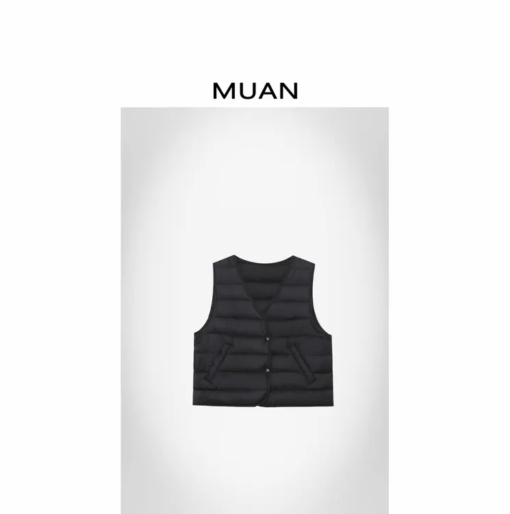 木岸MUAN：《轻松感小马甲》定制高级无袖羽绒马甲上衣女JD-680-1