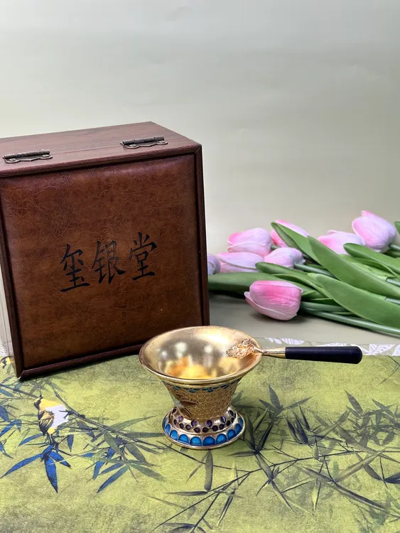 【一起淘儿】D102# 精瓷手工银壶，纯银打造，高端茶壶，高端礼品