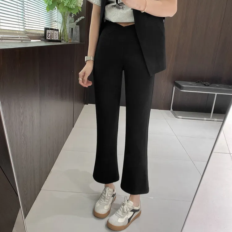 金小金自制女装 休闲裤DYK2600春季设计感微喇九分百搭裤子