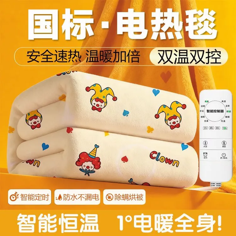 国标正品电热毯单人电褥子双人双控学生宿舍智能家用安全防水定时