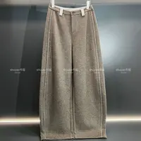 【牦牛绒】超软加厚牦牛绒直筒阔腿裤休闲显瘦百搭女裤冬款