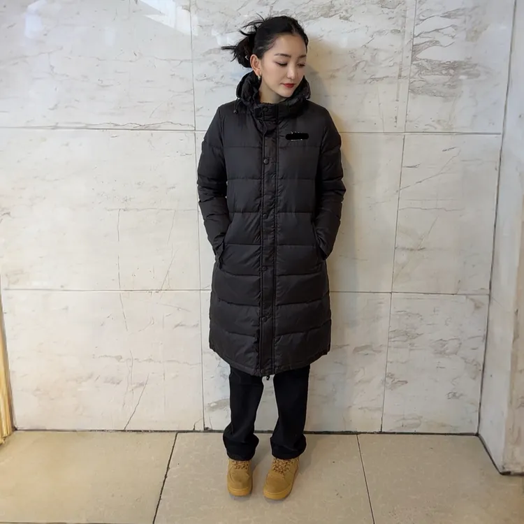 中长款休闲外套 帽子可以取
