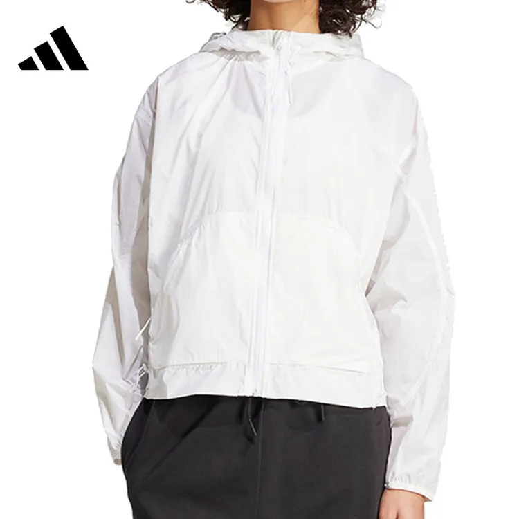 【滔搏体育】adidas阿迪达斯女子W CE Q2 WB梭织连帽外套JP0464