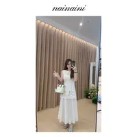 奈奈妮【午后宴会】连衣裙女小个子夏季时尚新款重工艺拼接25058