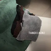 手钩钩编织慵懒三色马甲