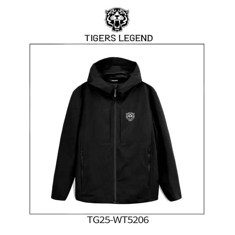 TIGERS LEGEND早秋高奢潮流三防刺绣户外时尚外套连帽运动冲锋衣