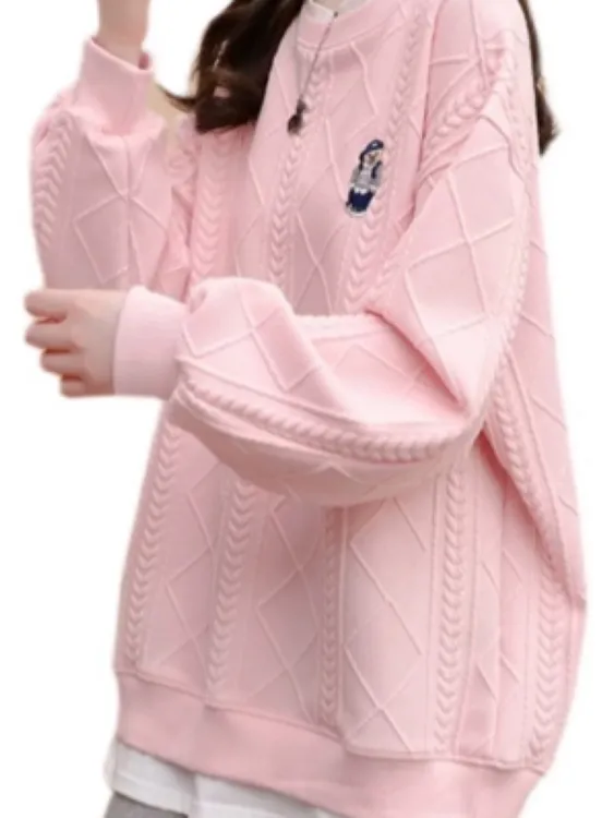 休闲百搭加绒圆领连帽卫衣