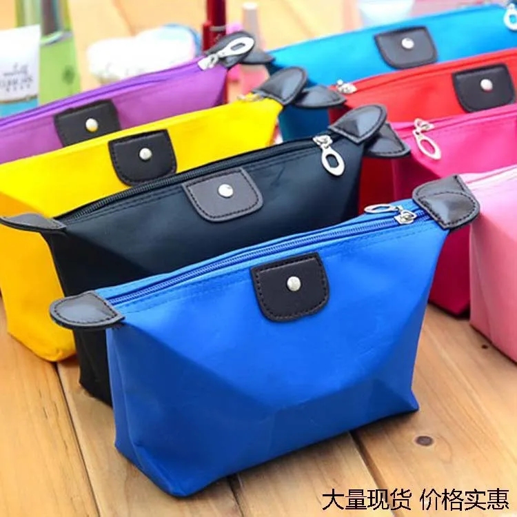 旅行女士饺子化妆包 折叠水饺化妆品收纳袋 礼品收纳包厂家化妆包