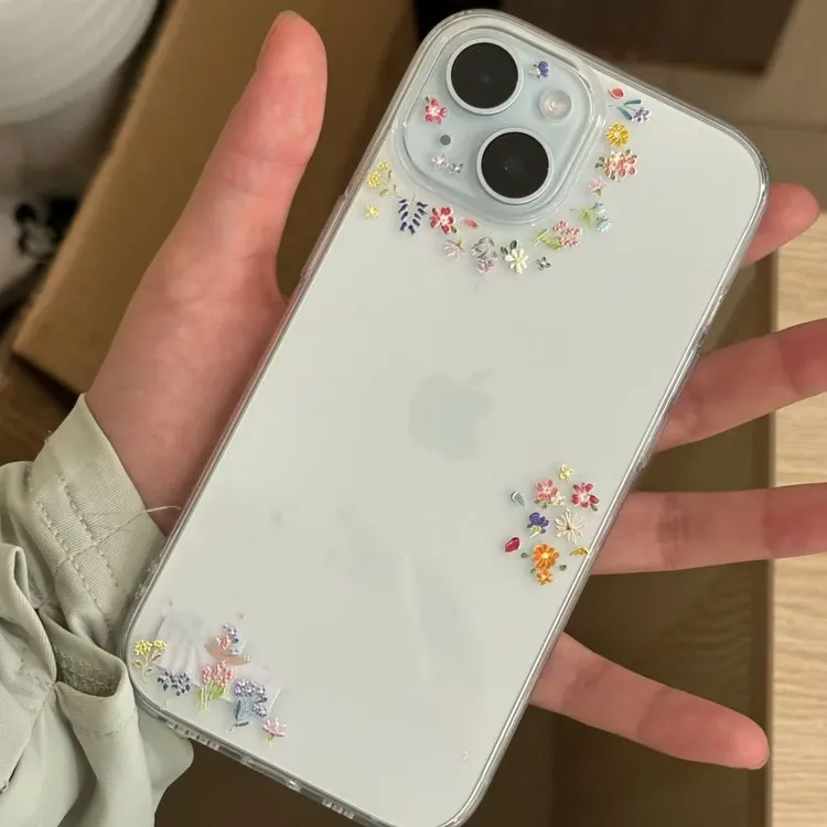 ins花草适用苹果16/15ProMax手机壳14透明iPhone13女12潮11软78p