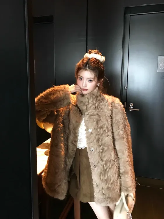 2025早秋冬季新款女洋气立领短款外套INS风百搭时尚保暖高级上衣