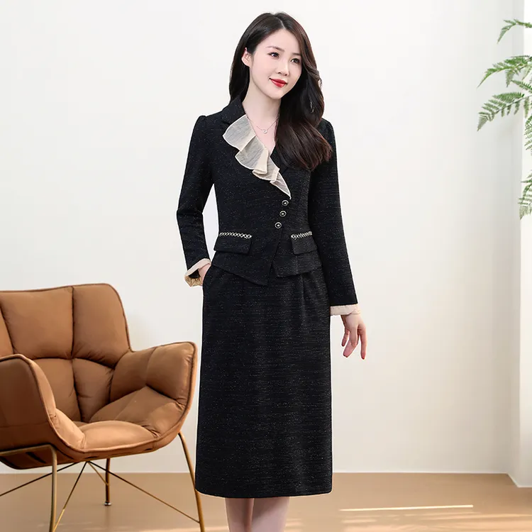 秋季小香风连衣裙轻熟风女神范时尚女装显瘦百搭长袖洋气气质裙子