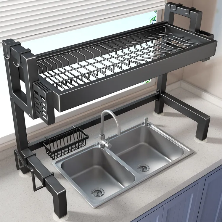 冰仕特厨房置物架水槽上方沥水碗架碗碟盘水篮多功能壁挂碗筷家用